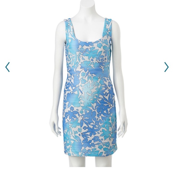 NWT Jennifer Lopez Floral Pintuck Sheath Dress, XL Petite - Picture 1 of 10